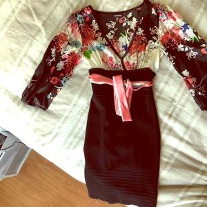 Bebe bandage floral dress